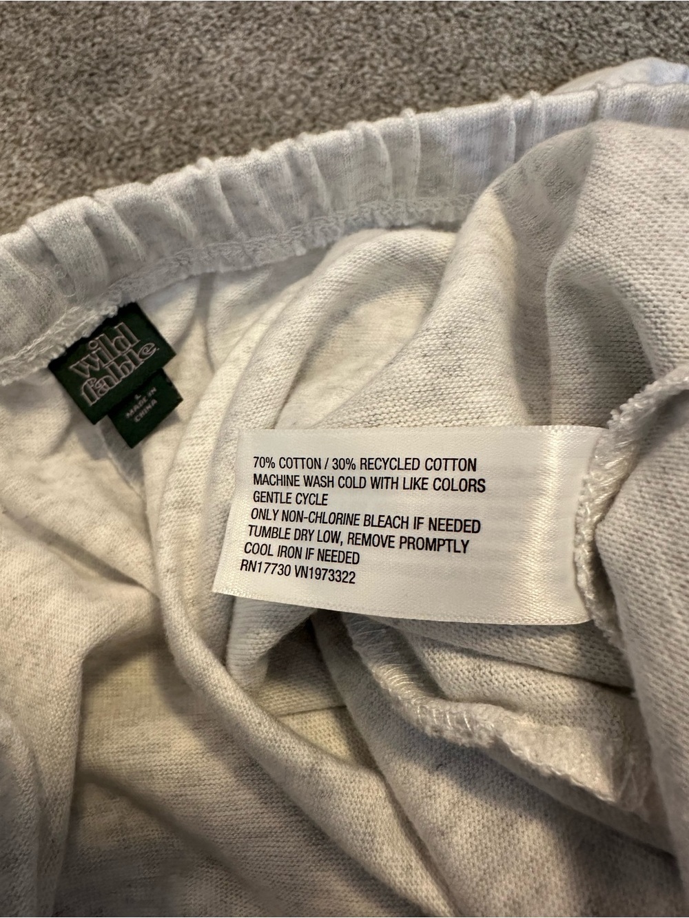 Wild Fable Light Gray Lounge Pants with Elastic Waist/drawstring. NWT Size L - Picture 3 of 5